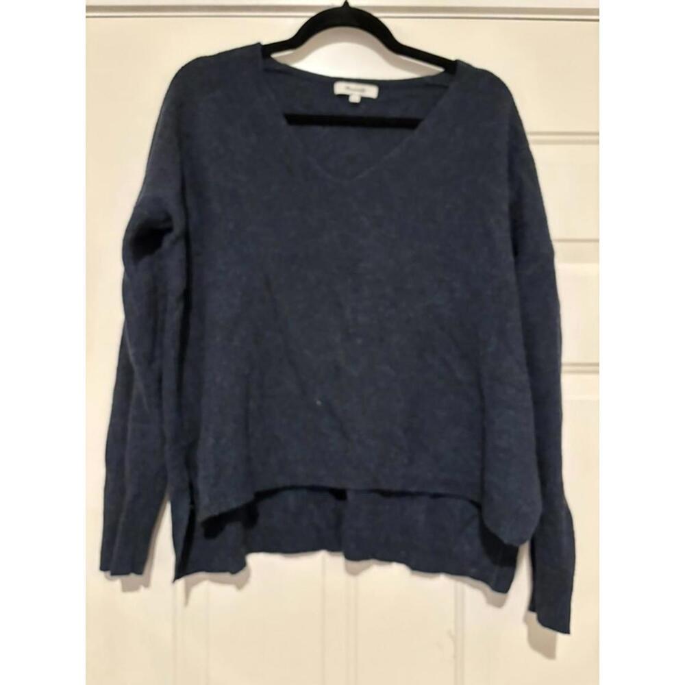 Women's sz M Madewell navy ribbed sweater #858‎
